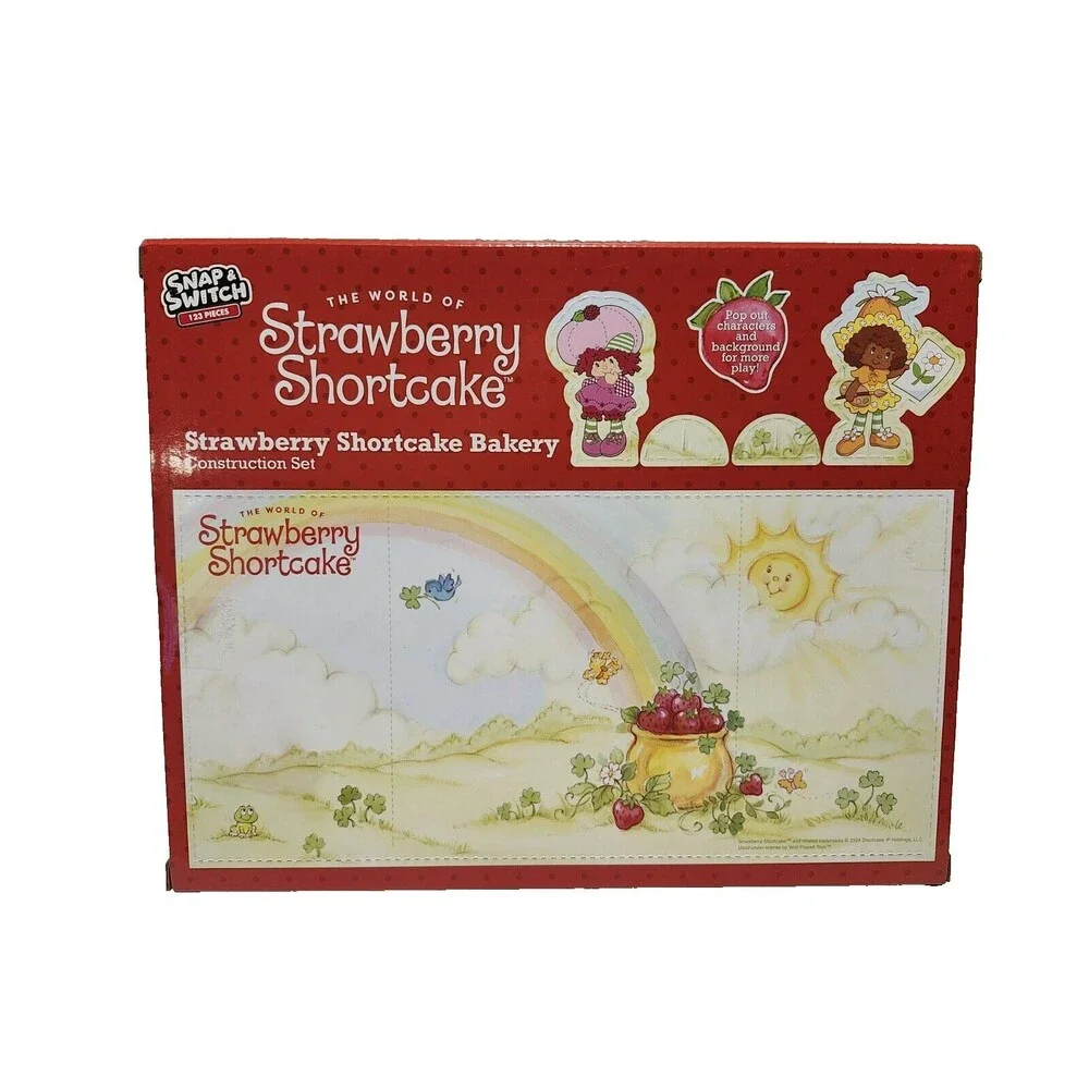 NEW Lot of 2 Strawberry Shortcake Bakery Fruit Stand Snap & Switch‎ Construction
